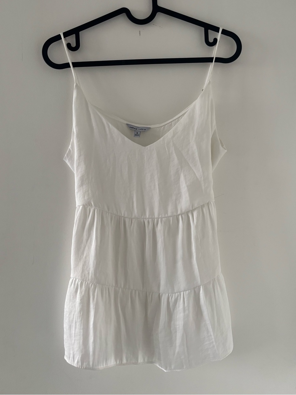 White Tiered Tank Top - Size Small